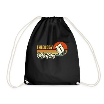 Theology Matters Religious Theologian Theologist - Drawstring Bag - black - Front