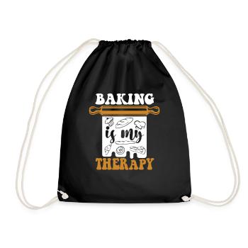 La pâtisserie est ma thérapie Boulangerie Chef pâtissier - Sac de sport léger - noir - Devant