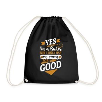 Oui, je suis boulanger, mais je n’utilise mes pouvoirs que pour le bien - Sac de sport léger - noir - Devant