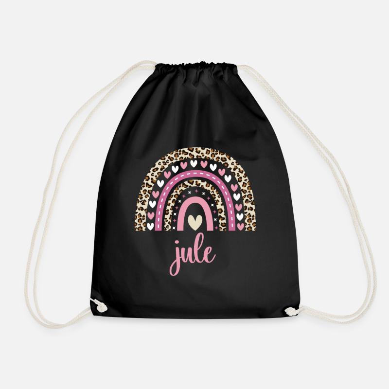 Jule Regenbogen Name Geburtstag Jule - Turnbeutel - Schwarz