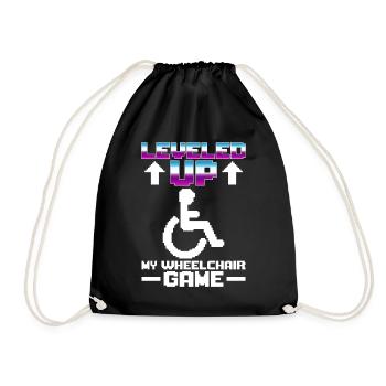 36 Leveled Up My Wheelchair Game - Sac de sport léger - noir - Devant