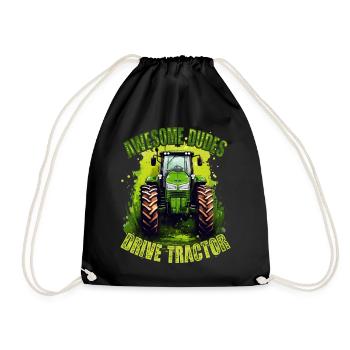 Great Guys Driving Tractor Gift Farmer Farmer - Drawstring Bag - black - Front