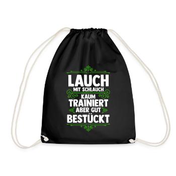 Bodybuilding Sport Fitness Lauch - Turnbeutel - Schwarz - Vorne