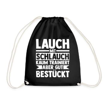 Bodybuilding Sport Fitness Lauch - Turnbeutel - Schwarz - Vorne