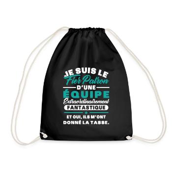 Je suis le fier patron d'une équipe - Sac de sport léger - noir - Devant