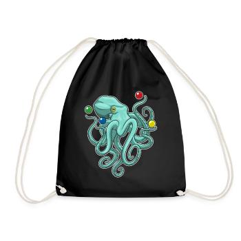 Jongleur de poulpe jongleur - Sac de sport léger - noir - Devant