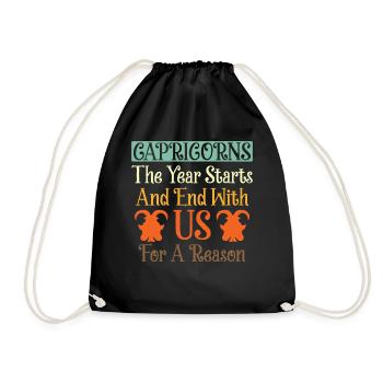 Capricorne Zodiaque Citation Cadeau Drôle - Sac de sport léger - noir - Devant