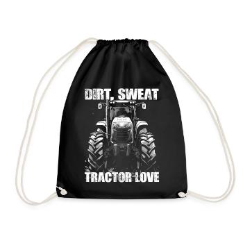 Dirt Sweat Tractor Love Gift Farmer Farmer - Drawstring Bag - black - Front