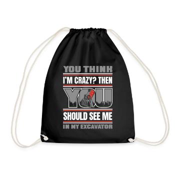 Should See Me In My Excavator Raupenbagger - Turnbeutel - Schwarz - Vorne