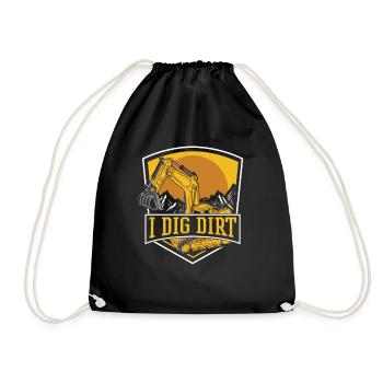 I Digt Dirt Duty Cycle Crane Crawler Excavator Excavator - Sac de sport léger - noir - Devant