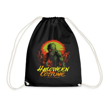 Atomarer Horror Zombie: Halloween Kostüm für Damen - Turnbeutel - Schwarz - Vorne