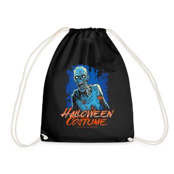 Blauer Horror Zombie - Halloween Kostüm für Damen - Turnbeutel - Schwarz - Vorne