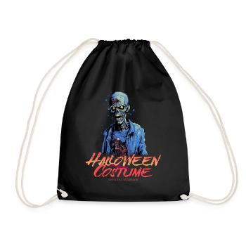 Blauer Horror Zombie - Halloween Kostüm für Damen - Turnbeutel - Schwarz - Vorne