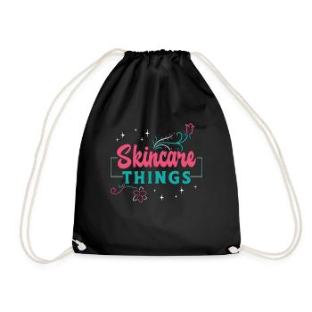 Aesthetic Skincare Things Loves Dermatologist - Drawstring Bag - black - Front