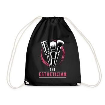 Aesthetician The Esthetician Beautician Skin Care - Drawstring Bag - black - Front