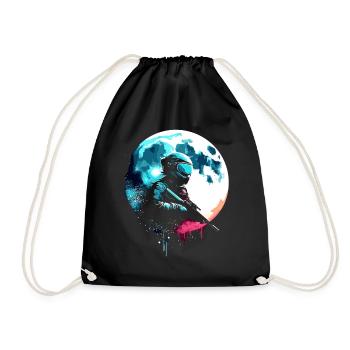 Paintball Sniper au clair de lune - Sac de sport léger - noir - Devant