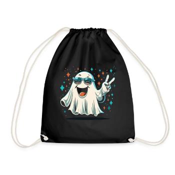 Paix fantomatique : un message paisible d’Halloween - Sac de sport léger - noir - Devant