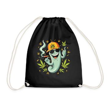 Stoned Ghost - Spaß mit dem Geist des Weed - Turnbeutel - Schwarz - Vorne