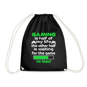 Le jeu, c’est la moitié de ma vie - Sac de sport léger - noir - Devant