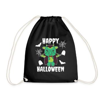 Dragon Happy Halloween Cute Vampire Costume - Drawstring Bag - black - Front