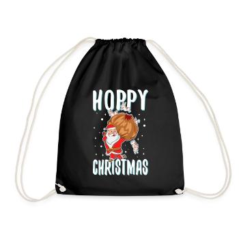 Noël houblonné - Sac de sport léger - noir - Devant