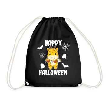 Girafe Joyeux costume fantôme de citrouille d’Halloween - Sac de sport léger - noir - Devant