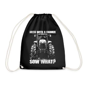Jouer avec une truie fermière quoi? Constructeur de tracteurs - Sac de sport léger - noir - Devant