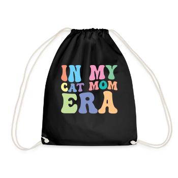 Cat Mom Retro Groovy In My Cat Mom Era - Sac de sport léger - noir - Devant