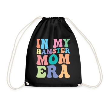 Hamster Mom Retro Groovy In My Hamster Mom Era - Drawstring Bag - black - Front
