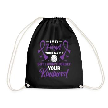 Oubliez votre nom mais pas votre gentillesse - - Sac de sport léger - noir - Devant