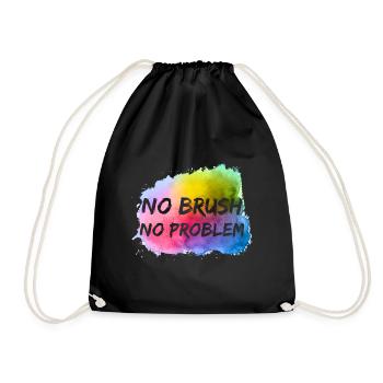 Painter Canvas Fluid Painting Art Paint - Drawstring Bag - black - Front
