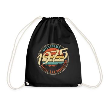 Millésime 1975 Vieilli À La Perfection Humour T - Drawstring Bag - black - Front