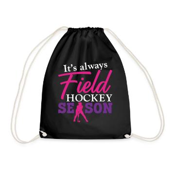 Field Hockey It's Always Field - Turnbeutel - Schwarz - Vorne