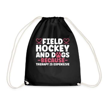 Hockey sur gazon Chien Hockey sur gazon et - Sac de sport léger - noir - Devant