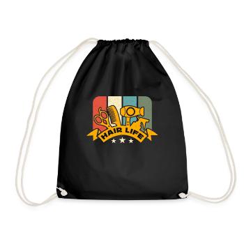 Coiffeur Hair Life Rétro Coiffeur Barbershop - Sac de sport léger - noir - Devant