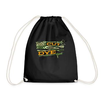 Hairstylist Cut Dye Hairdresser Haircutter Salon - Drawstring Bag - black - Front
