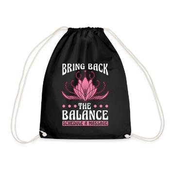 Massothérapeute Ramener L’Équilibre Massage - Sac de sport léger - noir - Devant