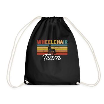 Fauteuil roulant Fauteuil roulant Handicap Drôle - Sac de sport léger - noir - Devant