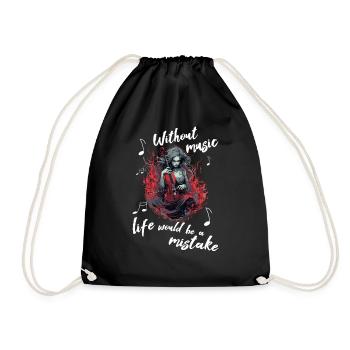 Violoncelliste Occulte-Gothique Drôles Dictons - Sac de sport léger - noir - Devant