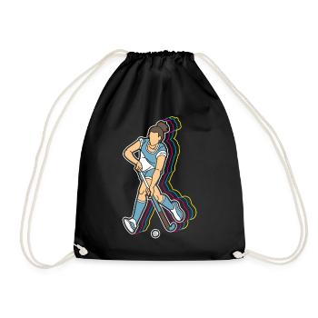 Field Hockey Retro - Drawstring Bag - black - Front