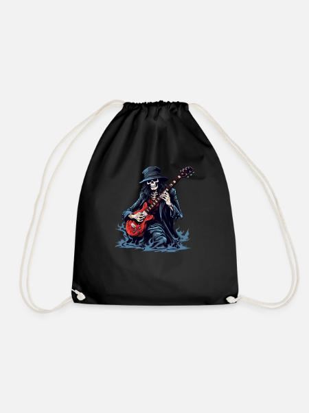 Gitarristen-tshirt E-Gitarren-Saiten - Turnbeutel - Schwarz