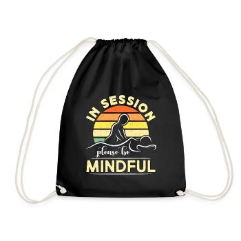 Massage Therapist In Session Please Be Reflexology - Turnbeutel - Schwarz - Vorne