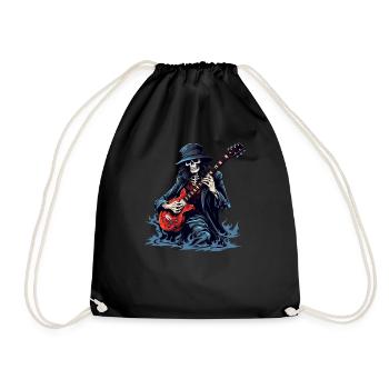 Gitarristen-tshirt E-Gitarren-Saiten - Turnbeutel - Schwarz - Vorne