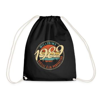 Millésime 1989 Vieilli À La Perfection Humour T - Drawstring Bag - black - Front