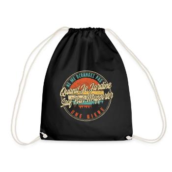 Ne Me Dérangez Pas Quand Je Jardine Sauf Pour - Drawstring Bag - black - Front