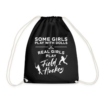 Hockey sur gazon avec lesquelles certaines filles jouent - Sac de sport léger - noir - Devant