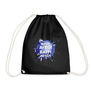 peintre, toile, liquide, peinture, art, peinture - Sac de sport léger - noir - Devant