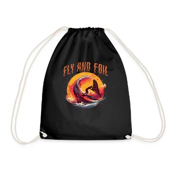 Wingfoil Surfer Wingfoiling Board Accessories - Drawstring Bag - black - Front