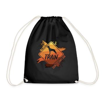 Service Dog Trainer Train Don't Complain Dog Owner - Drawstring Bag - black - Front