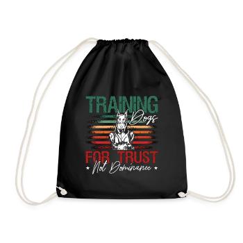 Service Dog Trainer Training For Trust Dog Handler - Drawstring Bag - black - Front